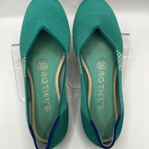 Rothy's Teal Round Toe Flats (discontinued color)